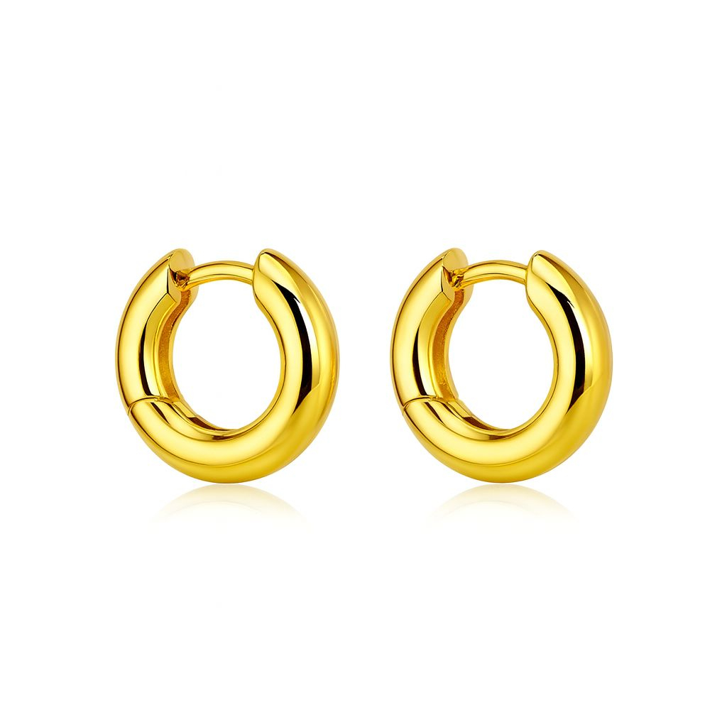 BECHTGOLD Aurelia Creolen 18K vergoldete 925 Silber Creolen